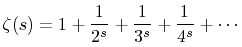 [definition of the Riemann zeta function]