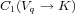 C (V -- > K)
 1  q  